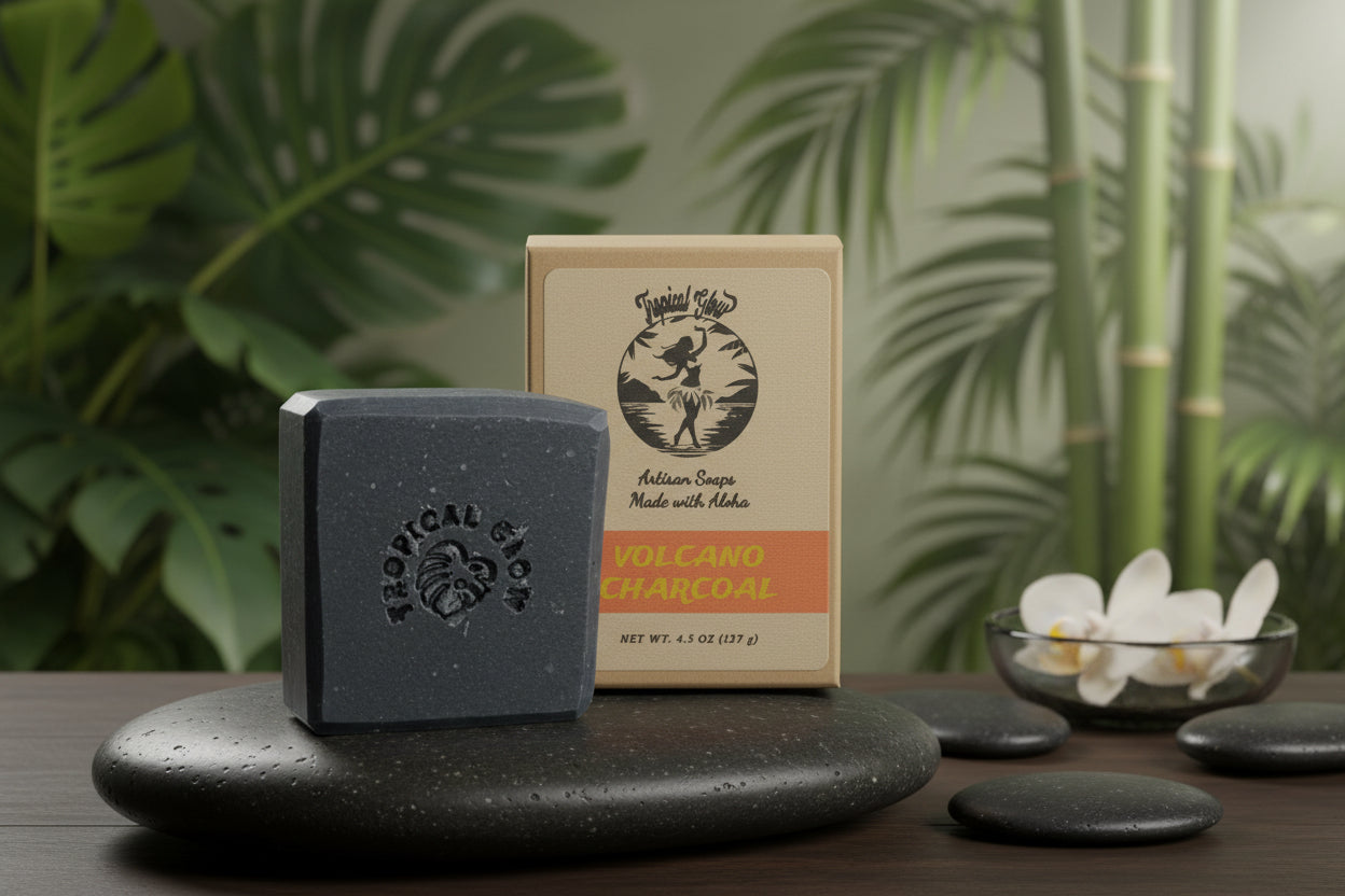 VOLCANO CHARCOAL Natural Artisan Soap Bar for Men