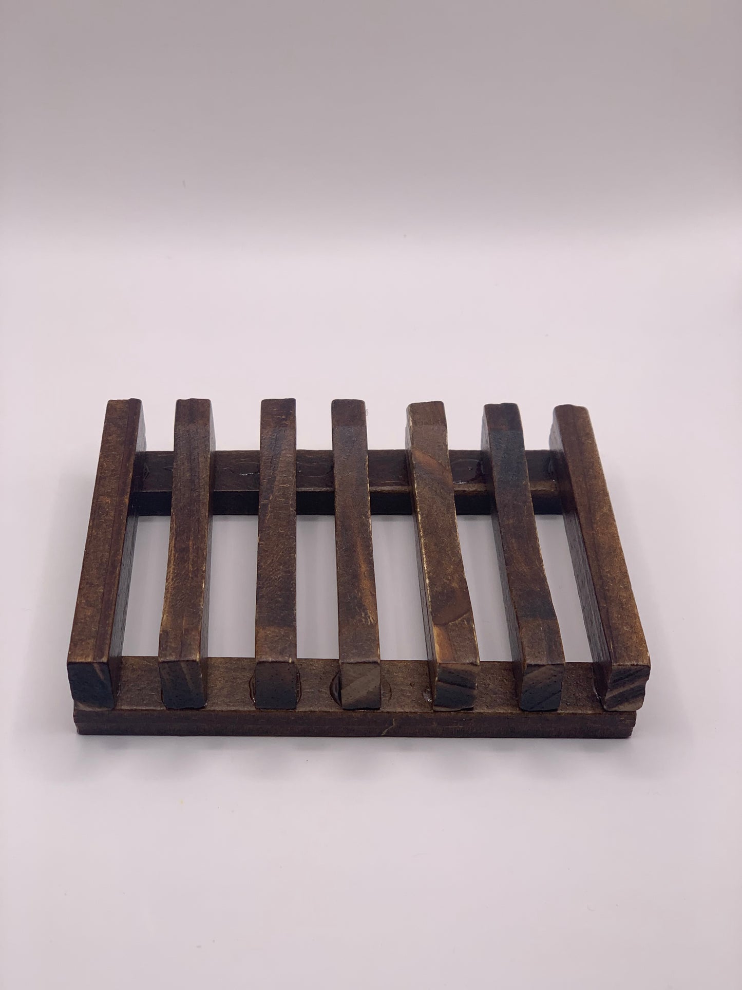 Rustic Wooden Soap Dish, Self Draining