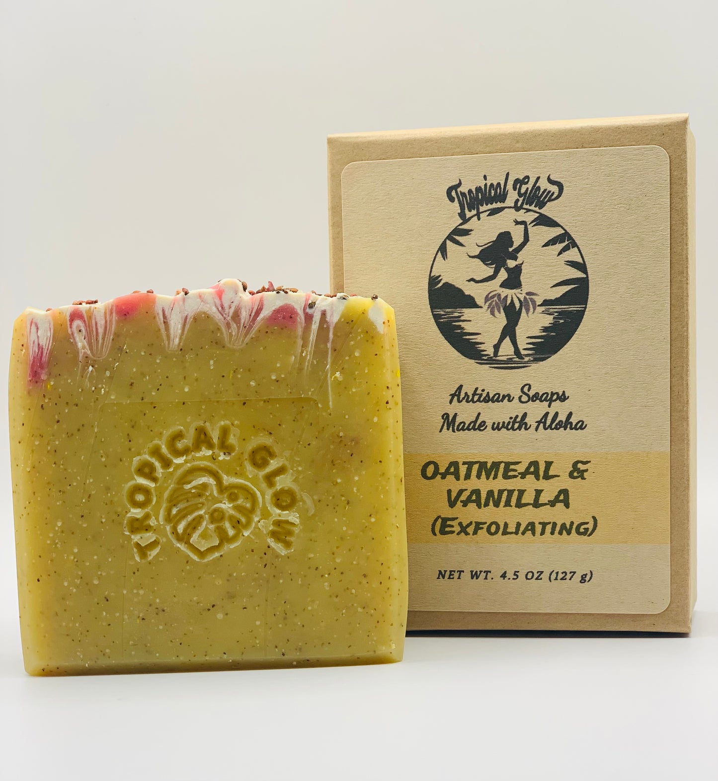 OATMEAL AND VANILLA, Mild Exfoliating Natural Body Soap, Unisex