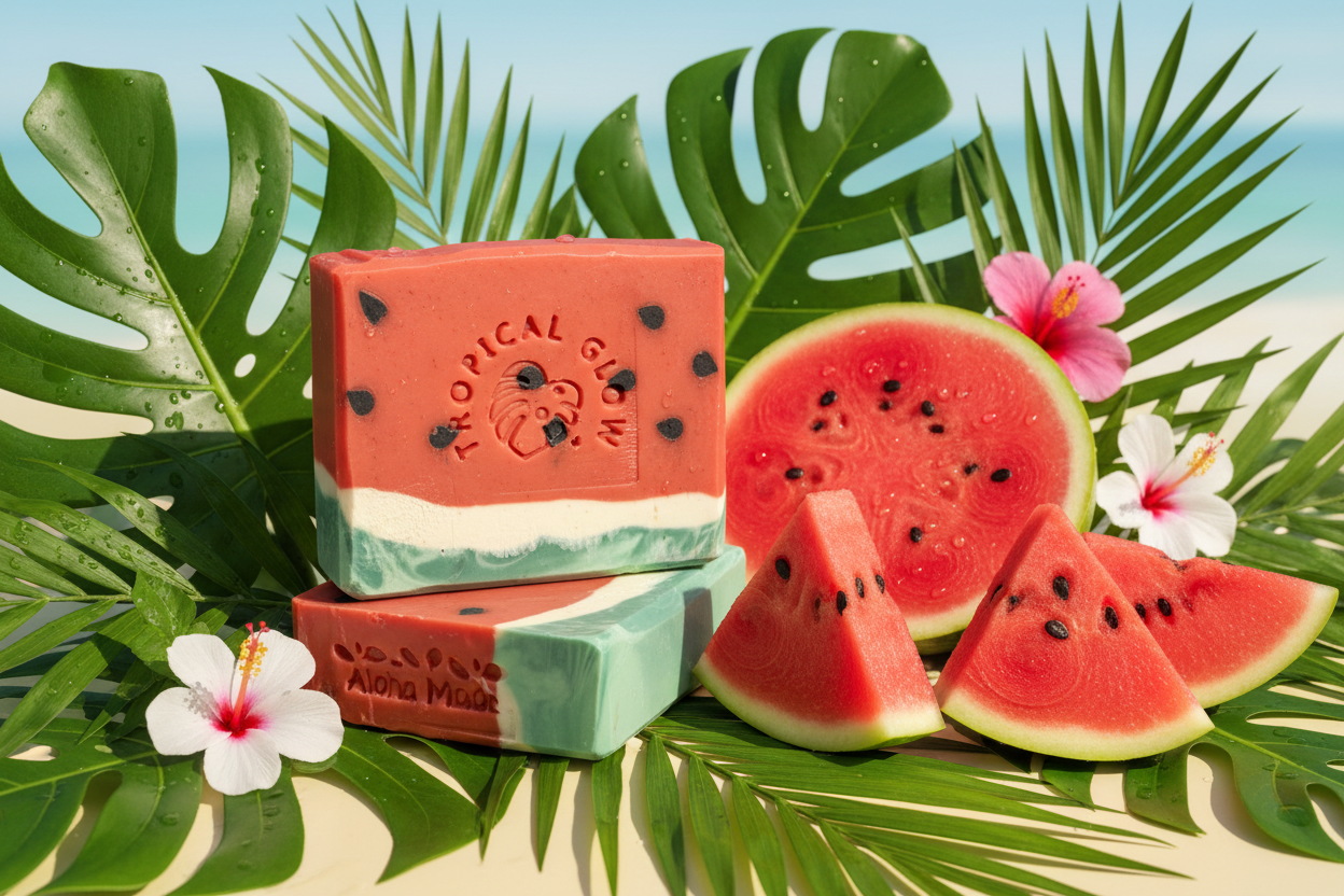 JUICY WATERMELON, Natural Artisan Soap Bar (Unisex)