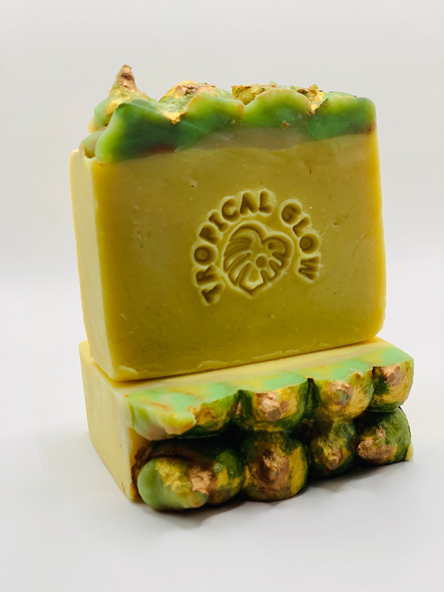 GOLDEN PINEAPPLE PARADISE, Natural Artisan Soap Bar for Women