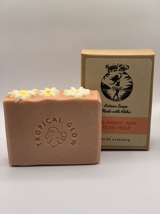 CALAMINE AND ALOE VERA, Natural Body Soap for Problem and Sensitive Skin