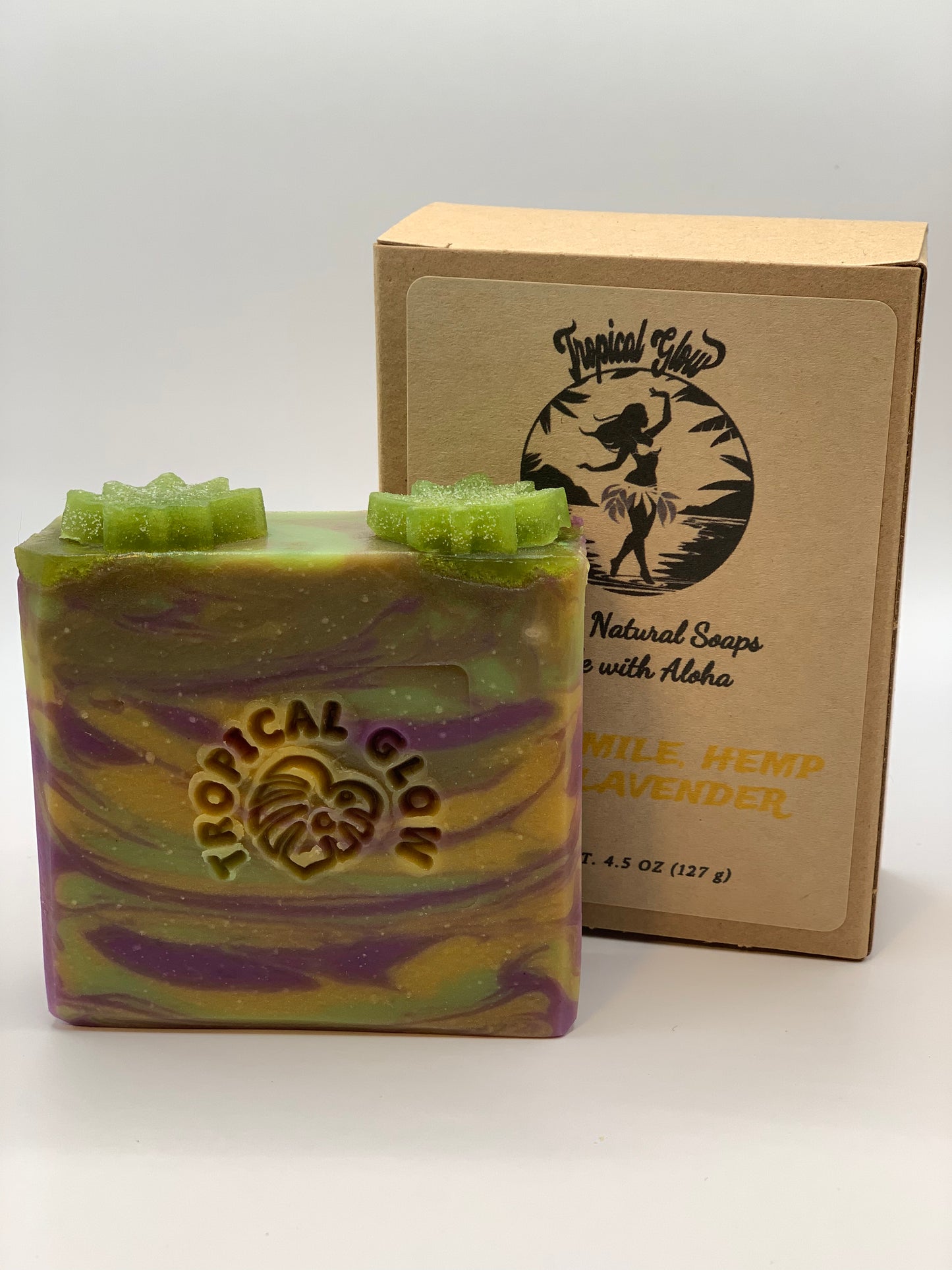 CHAMOMILE, HEMP AND LAVENDER, Natural Body Soap for Sensitive Skin
